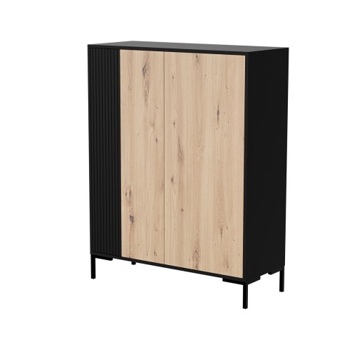 Komoda MERCI 100x40x129 czarny/dąb artisan Komoda MERCI 100x40x129 czarny/dąb artisan