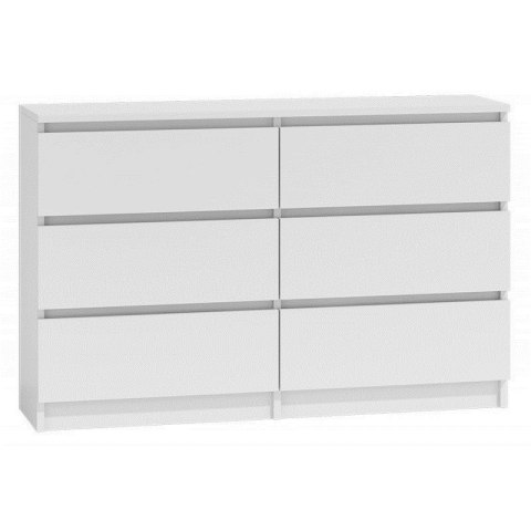 M6 MALWA KOMODA 120CM 6 SZUFLAD BIAŁY M6 MALWA KOMODA 120CM 6 SZUFLAD BIAŁY
