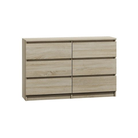 M6 MALWA KOMODA 120CM 6 SZUFLAD SONOMA M6 MALWA KOMODA 120CM 6 SZUFLAD SONOMA