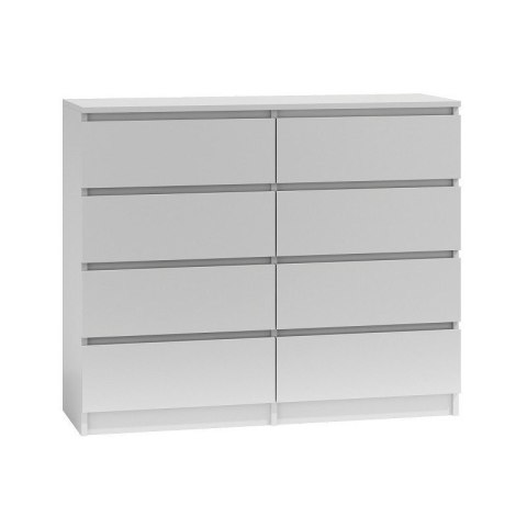 M8 MALWA KOMODA 120CM 8 SZUFLAD BIAŁY M8 MALWA KOMODA 120CM 8 SZUFLAD BIAŁY