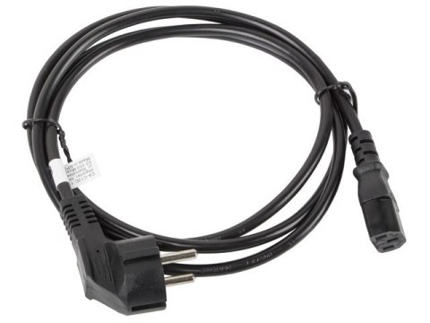Kabel Lanberg CA-C13C-11CC-0018-BK (C13 / IEC C13 / IEC 320 C13 F - Schuko M; 1,8m; kolor czarny) Kabel Lanberg CA-C13C-11CC-0018-BK (C13 / IEC C13 / IEC 320 C13 F - Schuko M; 1,8m; kolor czarny)