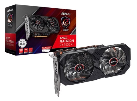Karta graficzna ASRock Radeon RX 6500 XT Phantom Gaming D 4GB OC Karta graficzna ASRock Radeon RX 6500 XT Phantom Gaming D 4GB OC