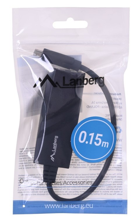 Karta sieciowa Lanberg NC-1000-02 (USB 3.1, USB-C; 1x 10/100/1000Mbps) Karta sieciowa Lanberg NC-1000-02 (USB 3.1, USB-C; 1x 10/100/1000Mbps)
