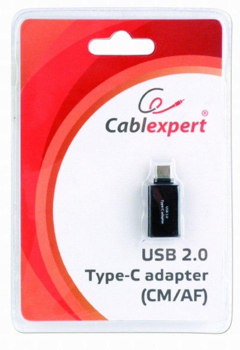 Adapter GEMBIRD A-USB2-CMAF-01 (USB typu C M - USB 2.0 F; kolor czarny) Adapter GEMBIRD A-USB2-CMAF-01 (USB typu C M - USB 2.0 F; kolor czarny)