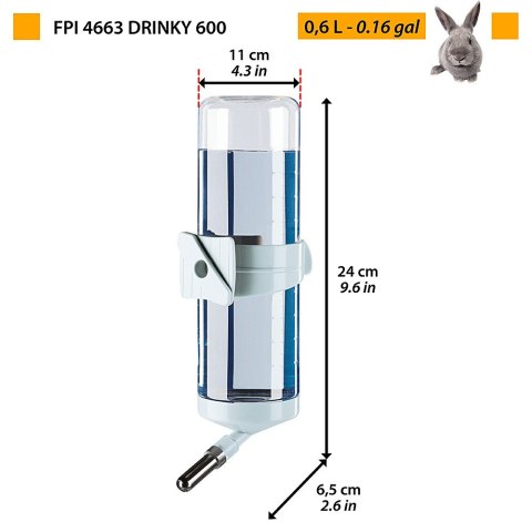 FERPLAST DRINKY 4663 LARGE - pojnik automatyczny dla gryzoni - 600 ml FERPLAST DRINKY 4663 LARGE - pojnik automatyczny dla gryzoni - 600 ml