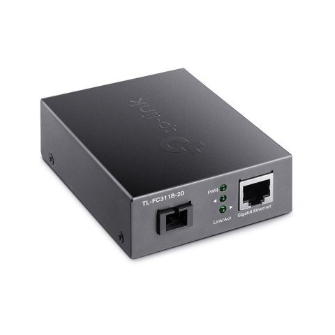 Media Converter TP-LINK TL-FC311B-20 Gigabitowy media konwerter WDM , Zwiększenie zasięgu transmisji światłowodowej do 20 km Media Converter TP-LINK TL-FC311B-20 Gigabitowy media konwerter WDM , Zwiększenie zasięgu transmisji światłowodowej do 20 km