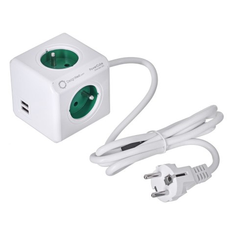 Przedłużacz allocacoc PowerCube Extended USB 2402GN/FREUPC (1,5m; kolor zielony) Przedłużacz allocacoc PowerCube Extended USB 2402GN/FREUPC (1,5m; kolor zielony)