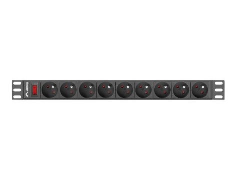 Listwa RACK Lanberg PDU-09E-0300-BK (7 x UTE; 16 A (3680 W); 3m; kolor czarny) Listwa RACK Lanberg PDU-09E-0300-BK (7 x UTE; 16 A (3680 W); 3m; kolor czarny)
