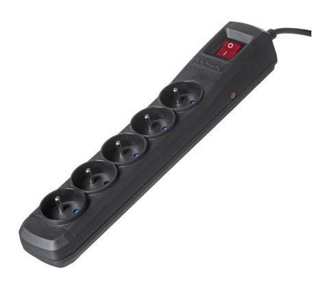 Listwa przeciwprzepięciowa Activejet 5gn/3m/cz (10A; 2300W) 3m; kolor czarny Listwa przeciwprzepięciowa Activejet 5gn/3m/cz (10A; 2300W) 3m; kolor czarny