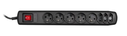 Listwa przeciwprzepięciowa Activejet APN-8g/1,5m-BK (3 x Typ C, 5 x UTE; 10 A; 1,5m; kolor czarny) Listwa przeciwprzepięciowa Activejet APN-8g/1,5m-BK (3 x Typ C, 5 x UTE; 10 A; 1,5m; kolor czarny)