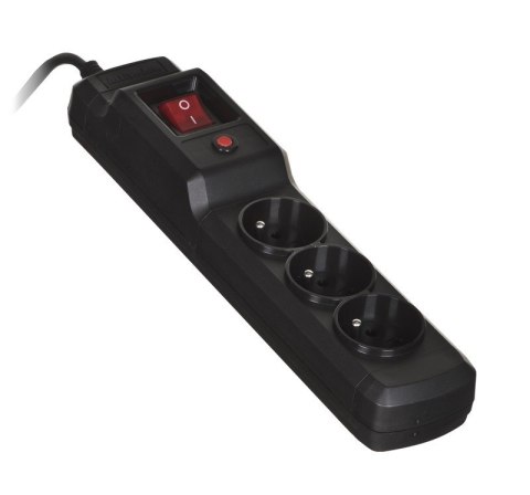 Listwa przeciwprzepięciowa Activejet COMBO 3gn/5m/cz (10A; 2300W) 5m; kolor czarny Listwa przeciwprzepięciowa Activejet COMBO 3gn/5m/cz (10A; 2300W) 5m; kolor czarny