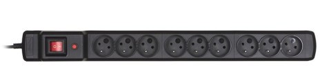 Listwa przeciwprzepięciowa Activejet COMBO 9gn/5m/cz (10A; 2300W) 5m; kolor czarny Listwa przeciwprzepięciowa Activejet COMBO 9gn/5m/cz (10A; 2300W) 5m; kolor czarny