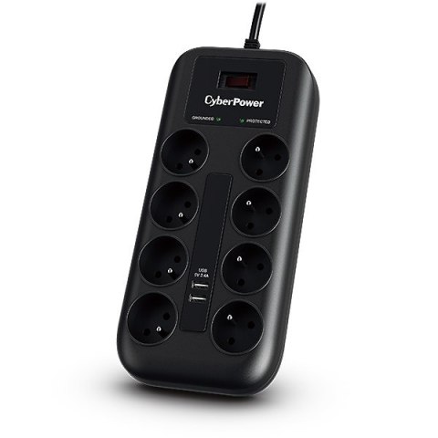 Listwa przeciwprzepięciowa CyberPower P0820SUF0-FR Listwa przeciwprzepięciowa CyberPower P0820SUF0-FR