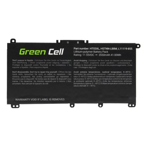 GREEN CELL BATERIA HP163 HT03XL DO HP 240 G7 245 G7 250 G7 255 G7, HP 14 15 17, HP PAVILION 14 15 3400MAH 11.4V GREEN CELL BATERIA HP163 HT03XL DO HP 240 G7 245 G7 250 G7 255 G7, HP 14 15 17, HP PAVILION 14 15 3400MAH 11.4V