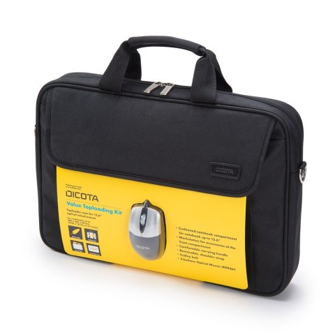 Torba z myszką Dicota Value Toploading Kit 14-15.6" czarna D30805-V1 Torba z myszką Dicota Value Toploading Kit 14-15.6" czarna D30805-V1