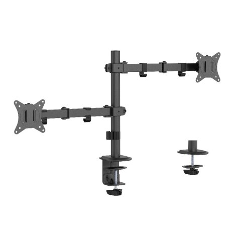 GEMBIRD BIURKOWE REGULOWANE RAMIĘ/UCHWYT NA 2 MONITORY 17-32, VESA 100X100MM, DO 9 KG GEMBIRD BIURKOWE REGULOWANE RAMIĘ/UCHWYT NA 2 MONITORY 17-32, VESA 100X100MM, DO 9 KG