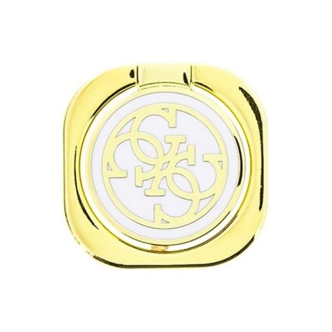 Guess Metal Ring Stand 4G - Magnetyczny uchwyt na palec do telefonu z funkcją standu (złoty/biały) Guess Metal Ring Stand 4G - Magnetyczny uchwyt na palec do telefonu z funkcją standu (złoty/biały)