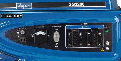 Agregat prądotwórczy / generator 2,8 kW, 12/230V Scheppach SG3200 SCH5906220903 Agregat prądotwórczy / generator 2,8 kW, 12/230V Scheppach SG3200 SCH5906220903