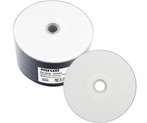 MAXELL CD-R 700MB 50 szt. 52x80 min, spindel, płyta do nadruku MAXELL CD-R 700MB 50 szt. 52x80 min, spindel, płyta do nadruku