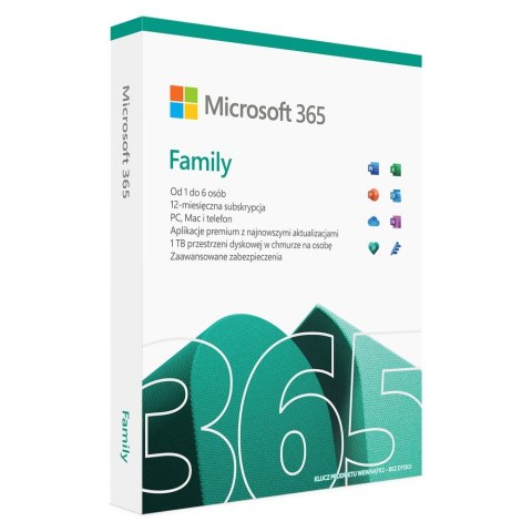 Microsoft 365 Family Polish EuroZone Subscr Microsoft 365 Family Polish EuroZone Subscr