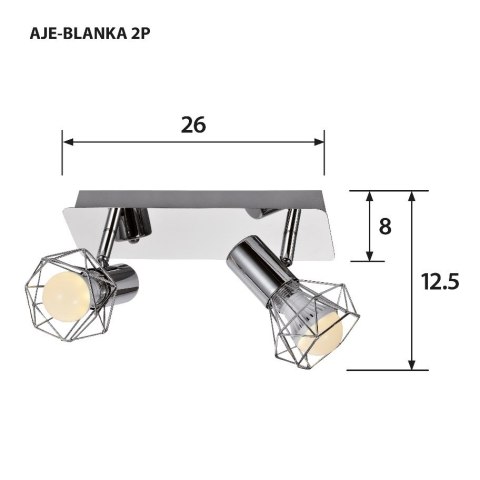 Listwa Activejet AJE-BLANKA 2P (80 W; E14 x 2) Listwa Activejet AJE-BLANKA 2P (80 W; E14 x 2)