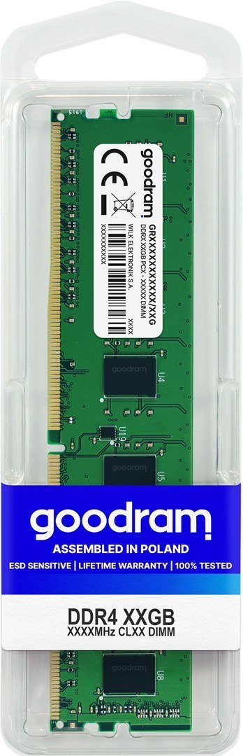 GOODRAM DDR4 16GB PC4-25600 3200MHz CL22 1024x8 GOODRAM DDR4 16GB PC4-25600 3200MHz CL22 1024x8