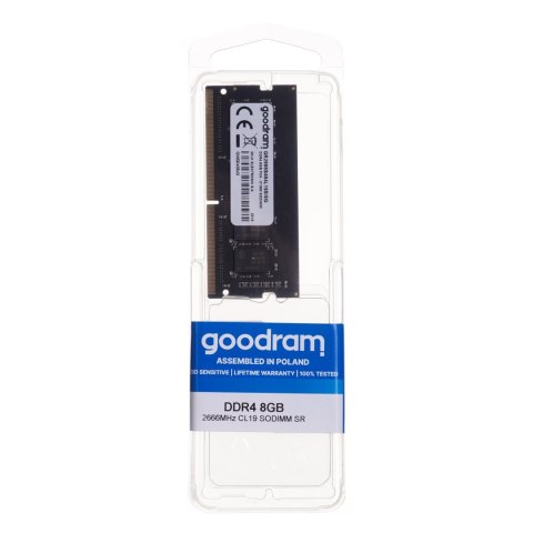 Pamięć GoodRam GR2666S464L19S/8G (DDR4 SO-DIMM; 1 x 8 GB; 2666 MHz; CL19) Pamięć GoodRam GR2666S464L19S/8G (DDR4 SO-DIMM; 1 x 8 GB; 2666 MHz; CL19)