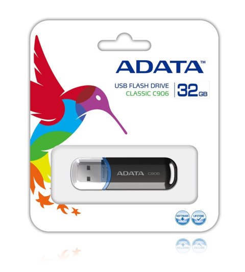 Pendrive ADATA C906 AC906-32G-RBK (32GB; USB 2.0; kolor czarny) Pendrive ADATA C906 AC906-32G-RBK (32GB; USB 2.0; kolor czarny)