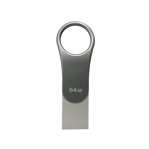 Pendrive Silicon Power Mobile C80 64GB Dual USB 3.1/Type-C Silver (SP064GBUC3C80V1S) Pendrive Silicon Power Mobile C80 64GB Dual USB 3.1/Type-C Silver (SP064GBUC3C80V1S)