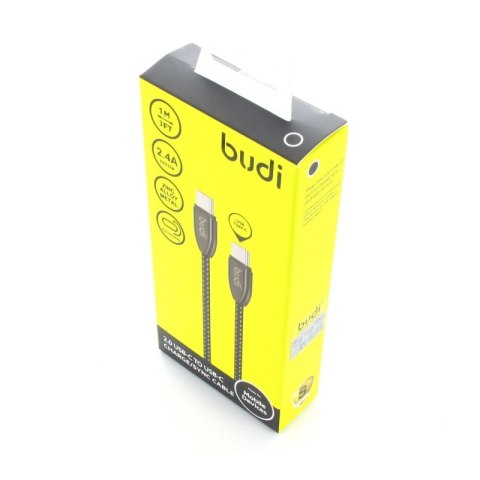 Budi - Kabel USB-C - USB-C 2.4A, 1 m (Czarny) Budi - Kabel USB-C - USB-C 2.4A, 1 m (Czarny)