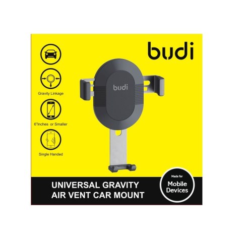 Budi - Uchwyt samochodowy grawitacyjny na kratkę, szerokość 57-83 mm (Czarny) Budi - Uchwyt samochodowy grawitacyjny na kratkę, szerokość 57-83 mm (Czarny)