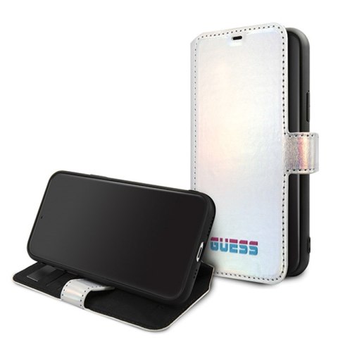 Guess Iridescent Booktype - Etui iPhone 11 Pro Max (Silver) Guess Iridescent Booktype - Etui iPhone 11 Pro Max (Silver)