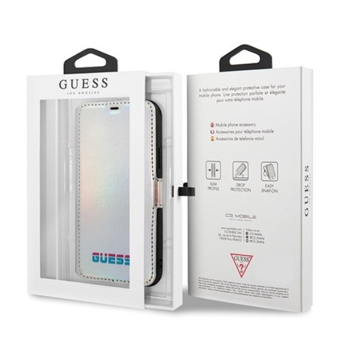 Guess Iridescent Booktype - Etui iPhone 11 Pro Max (Silver) Guess Iridescent Booktype - Etui iPhone 11 Pro Max (Silver)