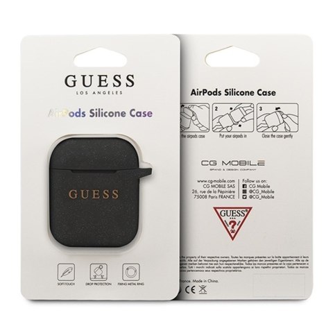 Guess Silicone Case - Etui AirPods (Black) Guess Silicone Case - Etui AirPods (Black)