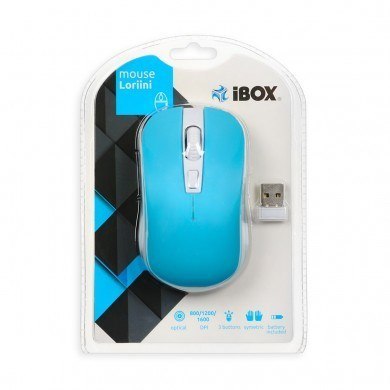 Mysz IBOX LORIINI IMOF008WBL (optyczna; 1600 DPI; kolor niebieski Mysz IBOX LORIINI IMOF008WBL (optyczna; 1600 DPI; kolor niebieski