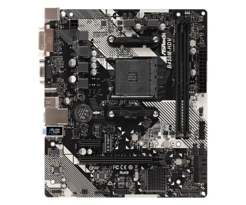 Płyta główna Asrock B450M-HDV R4.0 (AM4; 2x DDR4 DIMM; Micro ATX) Płyta główna Asrock B450M-HDV R4.0 (AM4; 2x DDR4 DIMM; Micro ATX)
