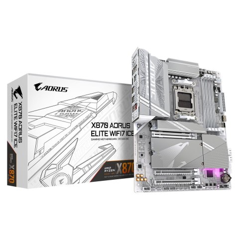 Płyta główna Gigabyte X870 AORUS ELITE WF7 ICE Płyta główna Gigabyte X870 AORUS ELITE WF7 ICE