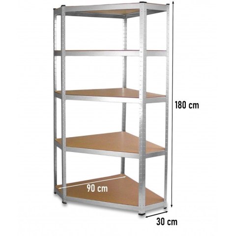 REGAŁ MAGAZYNOWY NAROŻNY METALOWY GC9030 30cm REGAŁ MAGAZYNOWY NAROŻNY METALOWY GC9030 30cm