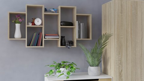 REGAŁ WISZĄCY BILBAO 7.0 ŚCIENNY PÓŁKI DĄB SONOMA REGAŁ WISZĄCY BILBAO 7.0 ŚCIENNY PÓŁKI DĄB SONOMA