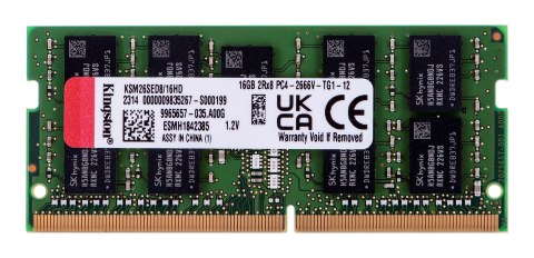 Kingston SODIMM ECC 16GB DDR4 2Rx8 Hynix D 2666MHz PC4-21300 KSM26SED8/16HD Kingston SODIMM ECC 16GB DDR4 2Rx8 Hynix D 2666MHz PC4-21300 KSM26SED8/16HD