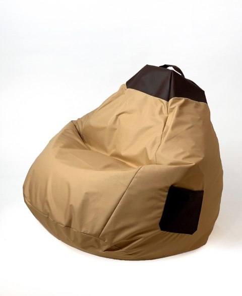 Pufa worek sako CHILLOUT kremowy-brązowy XXL 140x100 Pufa worek sako CHILLOUT kremowy-brązowy XXL 140x100
