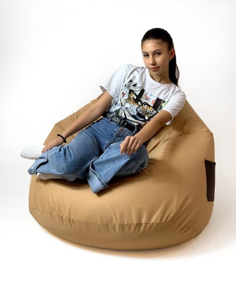 Pufa worek sako CHILLOUT kremowy-brązowy XXL 140x100 Pufa worek sako CHILLOUT kremowy-brązowy XXL 140x100
