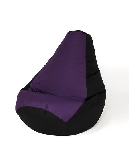 Pufa worek sako GRUSZA czarny-fiolet XL 130x90 Pufa worek sako GRUSZA czarny-fiolet XL 130x90
