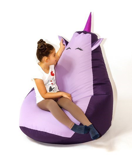 Pufa worek sako JEDNOROŻEC fiolet- jasny fiolet XL 130x90 Pufa worek sako JEDNOROŻEC fiolet- jasny fiolet XL 130x90