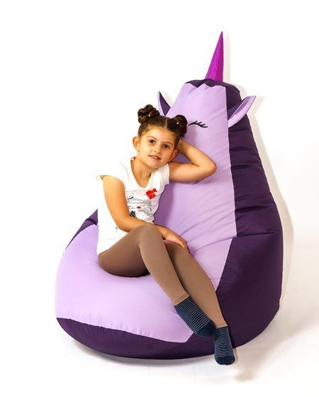 Pufa worek sako JEDNOROŻEC fiolet- jasny fiolet XL 130x90 Pufa worek sako JEDNOROŻEC fiolet- jasny fiolet XL 130x90