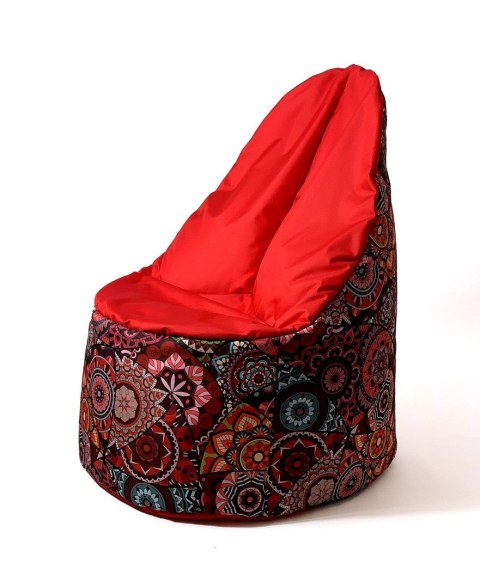 Pufa worek sako MANDALA druk-czerwony XL 120x80 Pufa worek sako MANDALA druk-czerwony XL 120x80