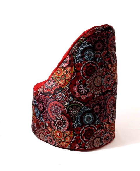 Pufa worek sako MANDALA druk-czerwony XL 120x80 Pufa worek sako MANDALA druk-czerwony XL 120x80