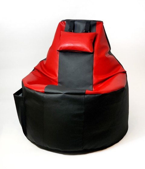 Pufa worek sako PLAYER czarny-czerwony XXL 130x90 Pufa worek sako PLAYER czarny-czerwony XXL 130x90