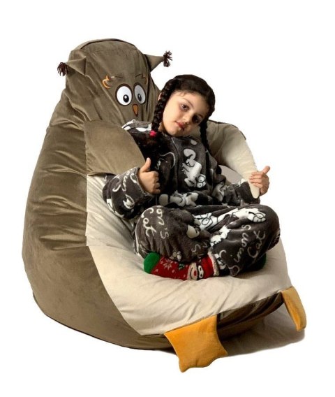 Pufa worek sako SOWA brąz-beż XL 130x90 Pufa worek sako SOWA brąz-beż XL 130x90