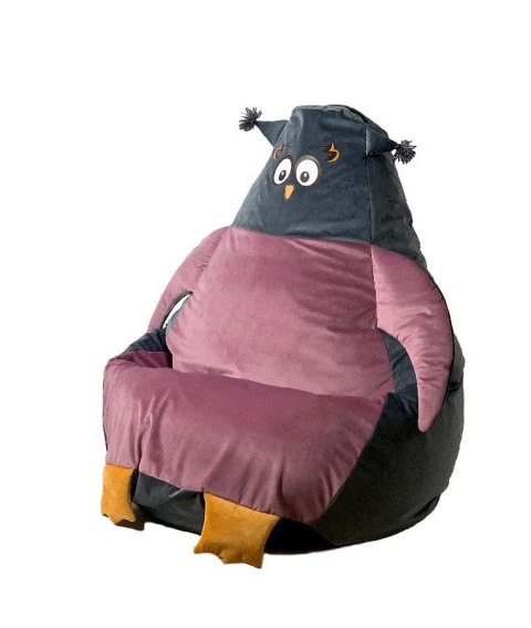 Pufa worek sako SOWA szary-róż XL 130x90 Pufa worek sako SOWA szary-róż XL 130x90